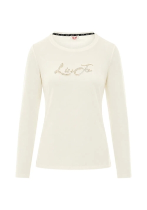 LIU JO long-sleeve T-shirt with sequins - White