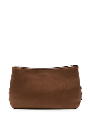 LIU JO embossed-logo crossbody bag - Brown