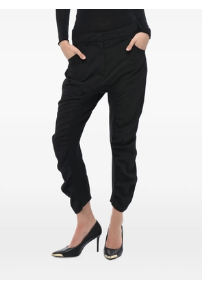 Stella McCartney ruched-detail wool trousers - Black