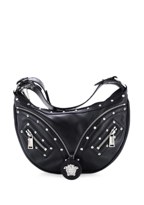 Versace Pre-Owned Repeat Studded Leather Small hobo bag - Black