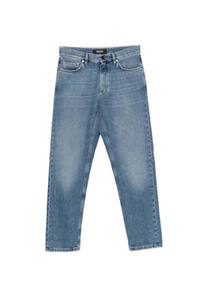 Zegna logo-patch straight-leg jeans - Blue