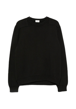 Saint Laurent ribbed-knit long-sleeve sweater - Black