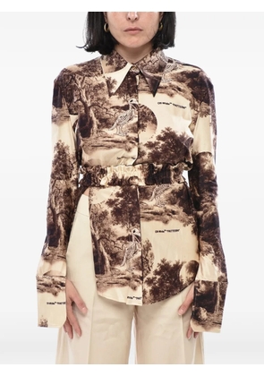 Off-White curtain pattern-print shirt - Neutrals