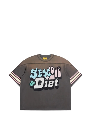 Diet Starts Monday faded graphic-print T-shirt - Grey