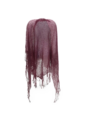MIRROR IN THE SKY Nimbus fringed triangular scarf - Red