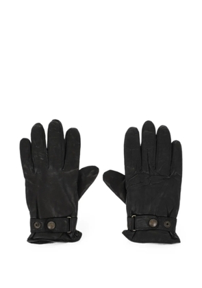 Polo Ralph Lauren leather gloves lined with fleece - Black