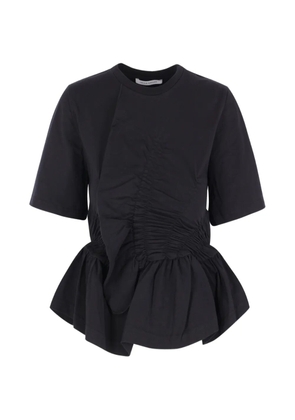 Cecilie Bahnsen ruched peplum T-shirt - Black