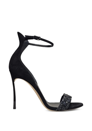 Casadei Blade braided-strap sandals - Black