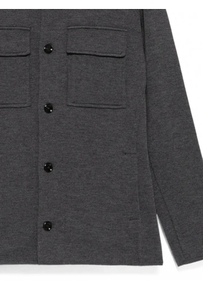 Lardini flap-pocket button-up cardigan - Grey