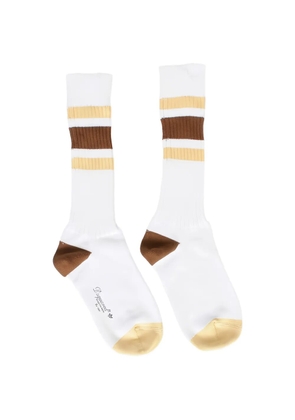 DSQUARED2 logo-print striped socks - White