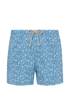 MC2 Saint Barth Comfort Light seashell-print swim shorts - Blue