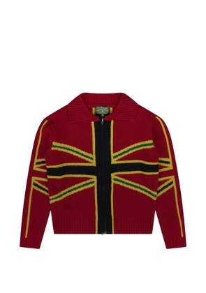 Denim Tears Union Jack zip-up cardigan - Red