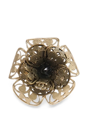 CHANEL Pre-Owned flower-motif ring - Gold