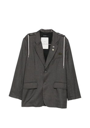 Song For The Mute Square pinstripe-pattern blazer - Grey