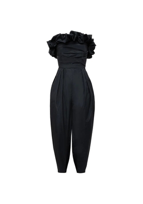 Del Core ruffled strapless jumpsuit - Black