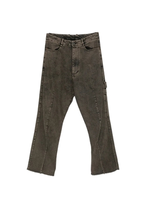 Masnada acid-wash frayed-hem jeans - Brown