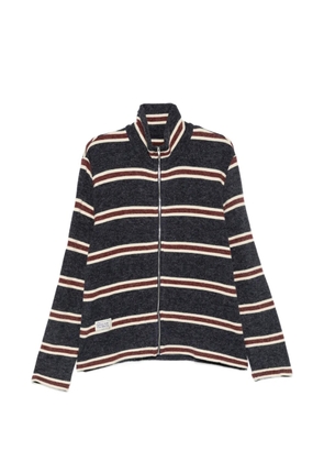 Song For The Mute striped zip-up cardigan - Blue