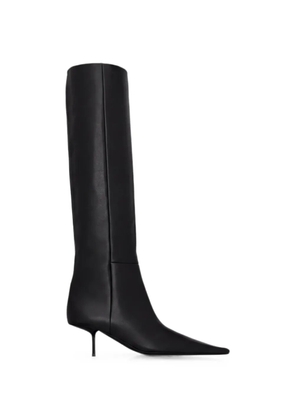 Saint Laurent pointed-toe knee-high boots - Black