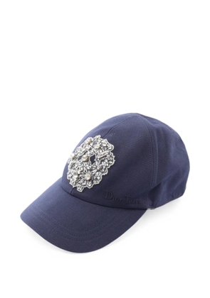Christian Dior Pre-Owned 2010s Dior Tears rhinestone cap - Blue