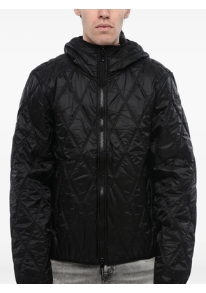 Diesel quilted hooded jacket - Black