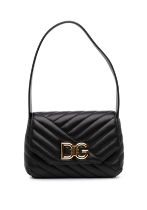 Dolce & Gabbana Pre-Owned 2010-2026 Small Quilted Lambskin Lop shoulder bag - Black