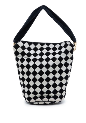 Bottega Veneta Pre-Owned 20th Century Bicolor Velvet Intrecciato bucket bag - Black