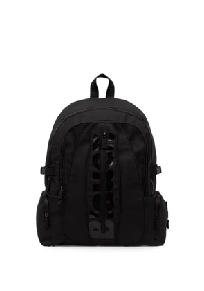 Blauer logo-print zip-pocket backpack - Black