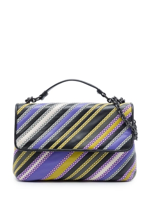 Bottega Veneta Pre-Owned 2012-2026 Small Nappa Diagonal Stripe satchel - Purple