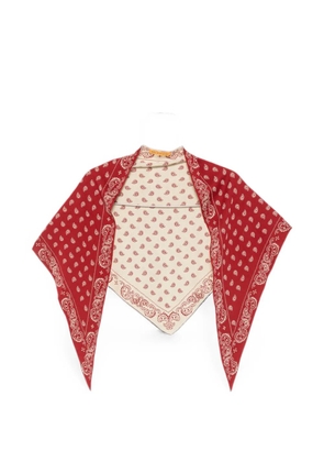 Guest In Residence paisley-print bandana scarf - Red