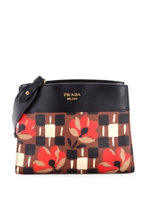 Prada Pre-Owned Bibliotheque Shoulder Bag Printed Leather Small crossbody bag - Brown