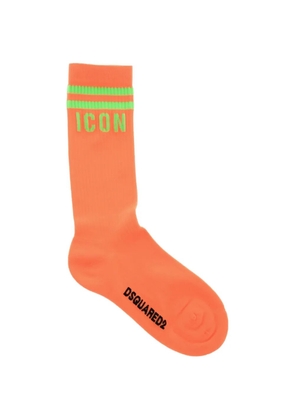 DSQUARED2 Icon ribbed socks - Orange