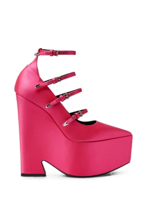Versace platform buckle-strap pumps - Pink