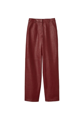 TWINSET wide faux leather trousers - Red