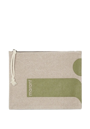 ISABEL MARANT Netia clutch bag - Neutrals