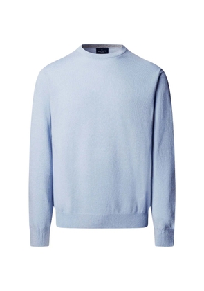 Hackett London elbow-patch V-neck knit - Blue