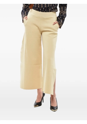 Stella McCartney high-waisted side-slit palazzo pants - Neutrals