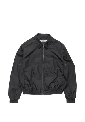 Acne Studios logo-print zip-up jacket - Black