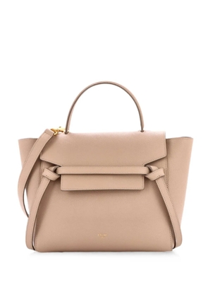 Celine Pre-Owned Belt Bag Textured Leather Micro satchel - Neutrals