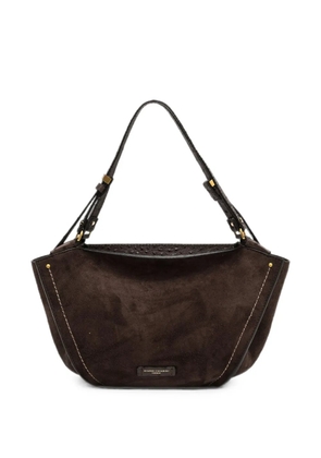 GIANNI CHIARINI Bloom suede shoulder bag - Brown