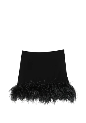 P.A.R.O.S.H. feather-trim skirt - Black