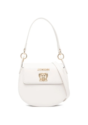 Love Moschino mini logo-plaque shoulder bag - White