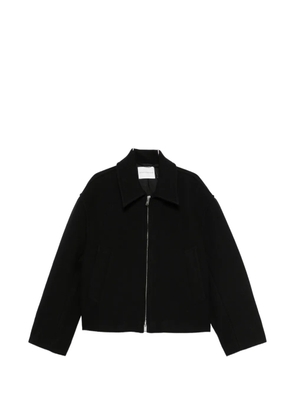 Studio Nicholson zip-up spread-collar shirt jacket - Black