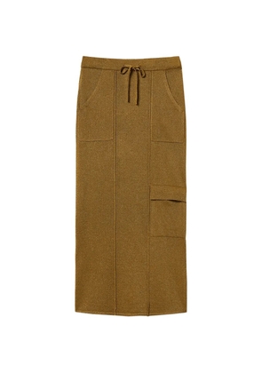 TWINSET knit midi skirt with lurex - Gold