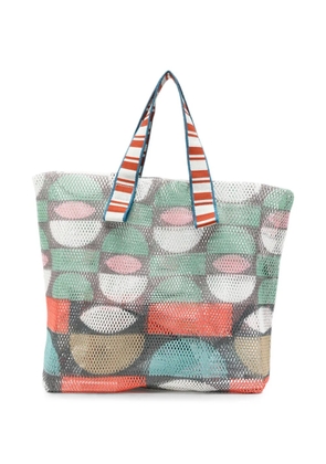 Épice geometric-print tote bag - Green