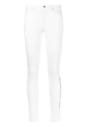 Karl Lagerfeld logo-print skinny jeans - White