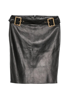 Dolce & Gabbana Pre-Owned 2000s belted leather skirt - Black