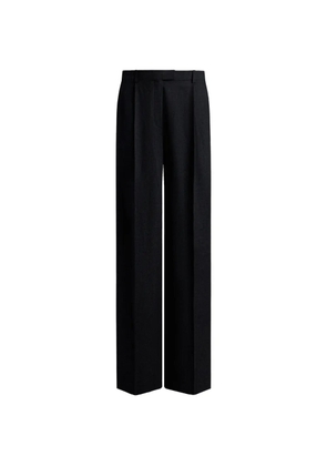 12 STOREEZ pleated wide-leg trousers - Black