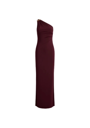 Lauren Ralph Lauren Elsie one-shoulder hardware-detail maxi dress - Red