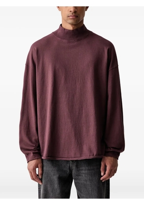 American Vintage high-neck raw-edge T-shirt - Purple