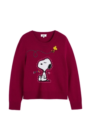 Chinti & Parker Snoopy embroidered sweater - Pink